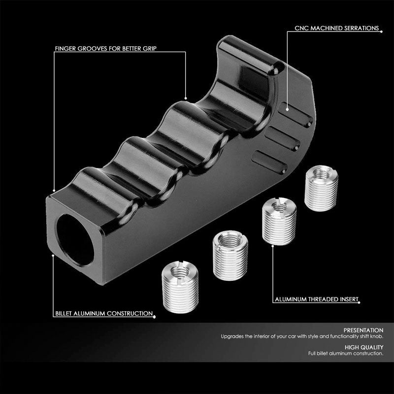M8/M10/M12 Manual MT Black Pistol Grip Race Shifter Lever Shift Knob Handle Bar-Interior-BuildFastCar
