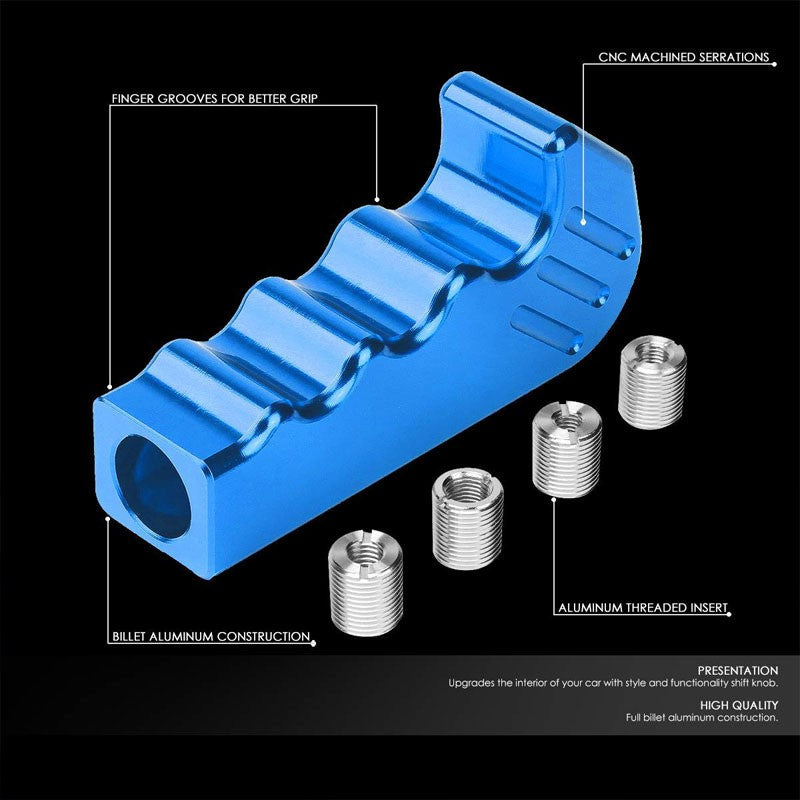 M8/M10/M12 Manual MT Blue Pistol Grip Racing Shifter Lever Shift Knob Handle Bar-Interior-BuildFastCar