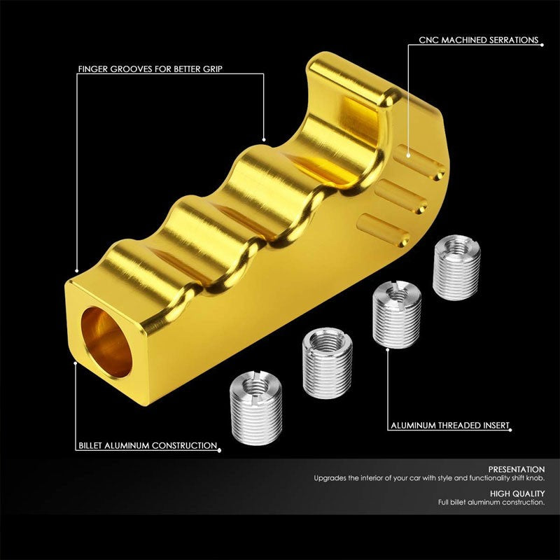 M8/M10/M12 Manual MT Gold Pistol Grip Racing Shifter Lever Shift Knob Handle Bar-Interior-BuildFastCar