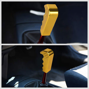 Megan Short Throw Shifter+Gold Pistol Grip Knob For 03-08 Nissan 350Z Z33 MT-Shifter Components-BuildFastCar