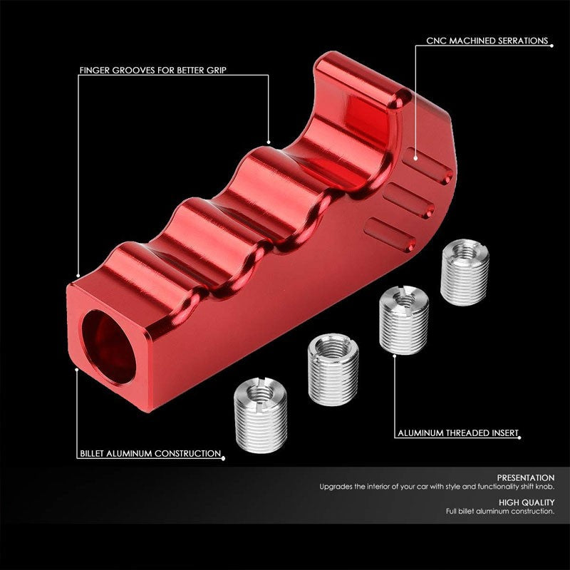 M8/M10/M12 Manual MT Red Pistol Grip Racing Shifter Lever Shift Knob Handle Bar-Interior-BuildFastCar
