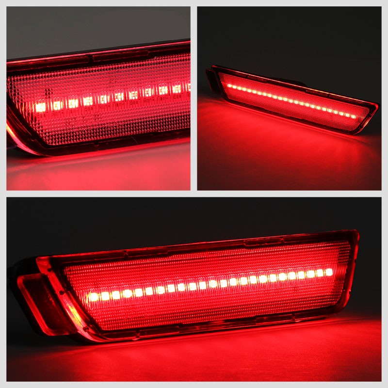 Chrome Housing/Clear Lens LED Side Marker Lights For 10-15 Camaro 3.6L/6.2L/7.0L-Lighting-BuildFastCar