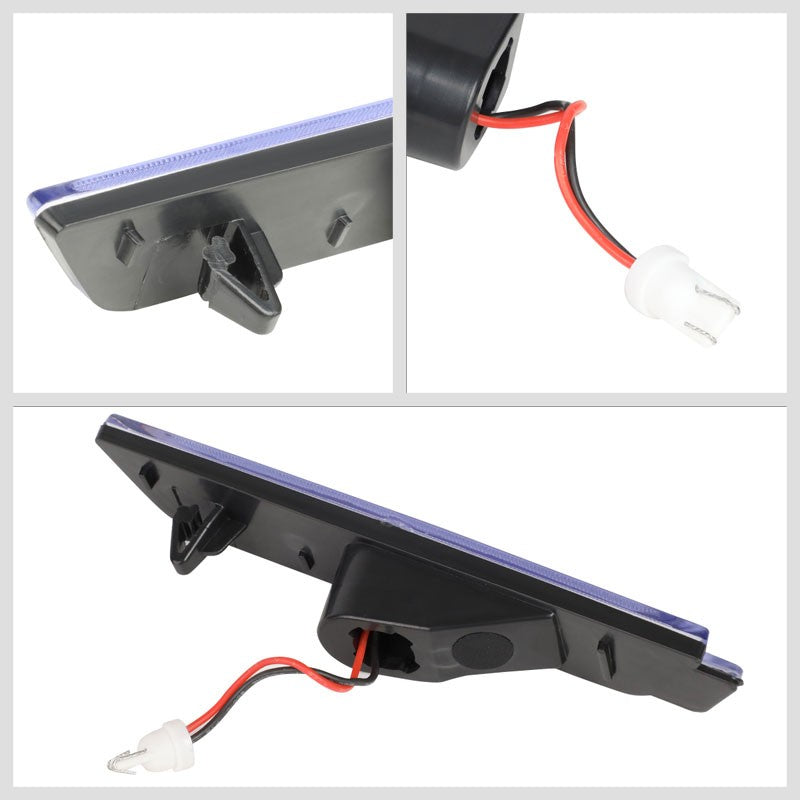 Chrome Housing/Clear Lens LED Side Marker Lights For 10-15 Camaro 3.6L/6.2L/7.0L-Lighting-BuildFastCar