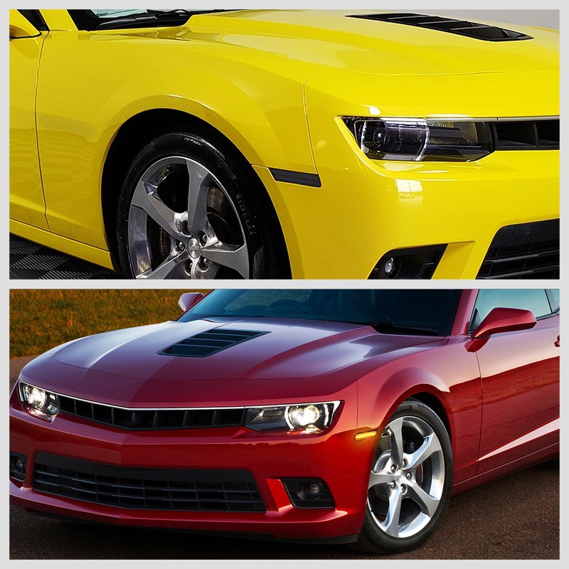 Chrome Housing/Smoke Lens LED Side Marker Lights For 10-15 Camaro 3.6L/6.2L/7.0L-Lighting-BuildFastCar