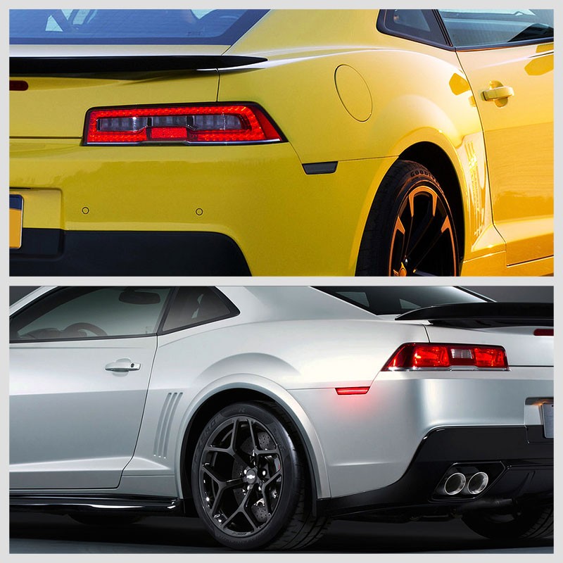 Chrome Housing/Smoke Lens LED Side Marker Lights For 10-15 Camaro 3.6L/6.2L/7.0L-Lighting-BuildFastCar