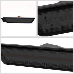 Chrome Housing/Smoke Lens LED Side Marker Lights For 10-15 Camaro 3.6L/6.2L/7.0L-Lighting-BuildFastCar