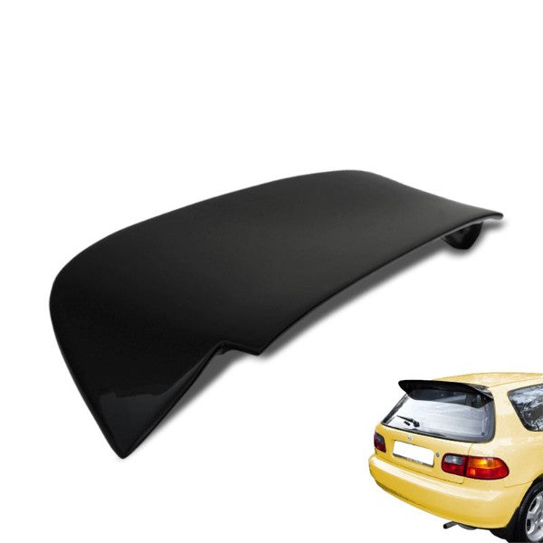 BLK Fiberglass Spoon Style Spoiler For Honda 92-95 Civic EG/EH2/3 Hatchback-Body Hardware/Replacement-BuildFastCar-