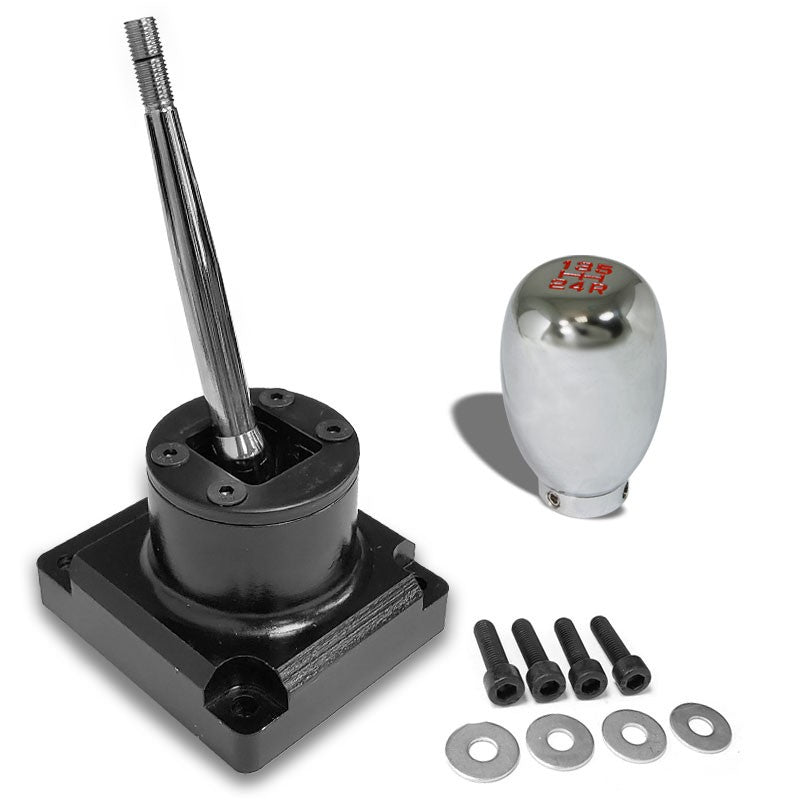 Megan Short Shifter+Chrome Type-R/Red 5-Speed Knob For 93-95 Mazda RX-7 FD35 MT-Shifter Components-BuildFastCar