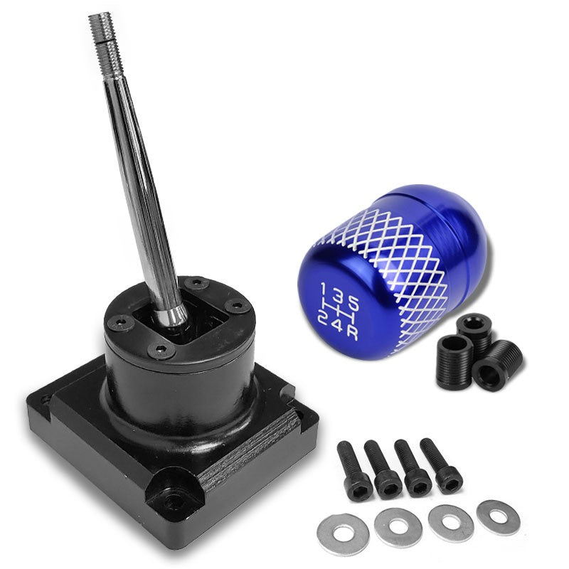 Megan Short Shifter+Blue Net/White 5-Speed Knob For 93-95 Mazda RX-7 FD35 MT-Shifter Components-BuildFastCar