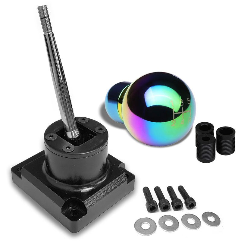 Megan Short Shifter+Iridium Round/5-Speed Knob For 93-95 Mazda RX-7 FD35 MT-Shifter Components-BuildFastCar
