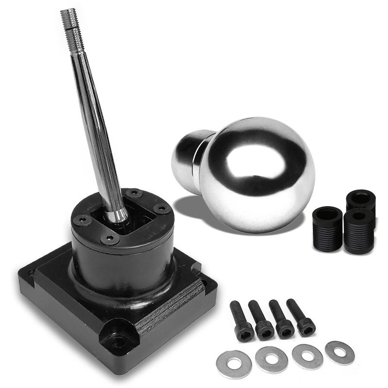 Megan Short Throw Shifter+Chrome Round/ Shift Knob For 93-95 Mazda RX-7 FD35 MT-Shifter Components-BuildFastCar