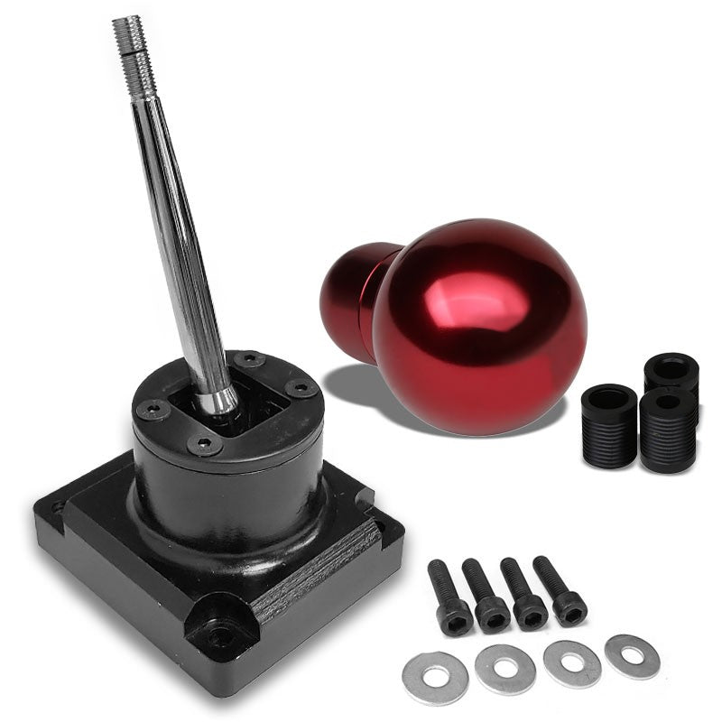Megan Short Throw Shifter+Red Round/ Shift Knob For 93-95 Mazda RX-7 FD35 MT-Shifter Components-BuildFastCar