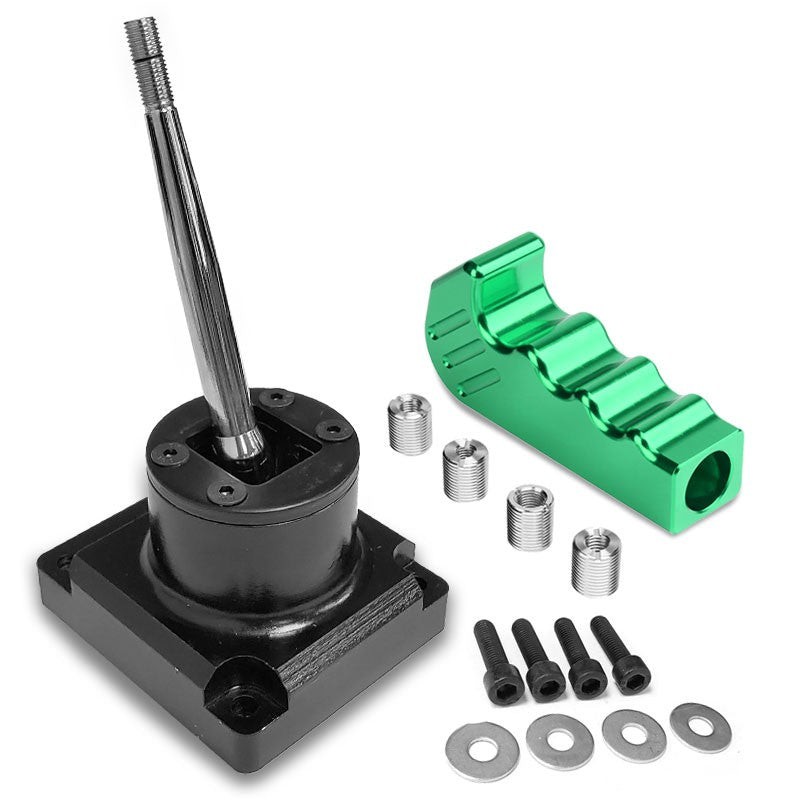 Megan Short Throw Shifter+Green Pistol Grip/ Knob For 93-95 Mazda RX-7 FD35 MT-Shifter Components-BuildFastCar