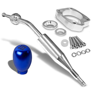 Manzo Short Shifter+Blue Type-R/Black 5-Speed Knob For 83-87 Corolla GTS AE86 MT-Shifter Components-BuildFastCar
