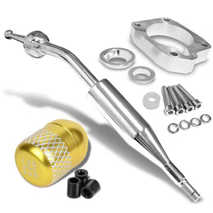 Manzo Short Shifter+Gold Net/White 5-Speed Knob For 83-87 Corolla GTS AE86 MT-Shifter Components-BuildFastCar