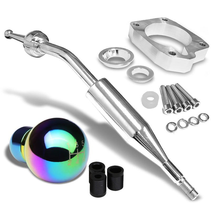 Manzo Short Shifter+Iridium Round/5-Speed Knob For 83-87 Corolla GTS AE86 MT-Shifter Components-BuildFastCar