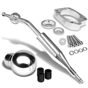 Manzo Short Shifter+Chrome Round/White 5-Speed Knob For 83-87 Corolla GTS MT-Shifter Components-BuildFastCar
