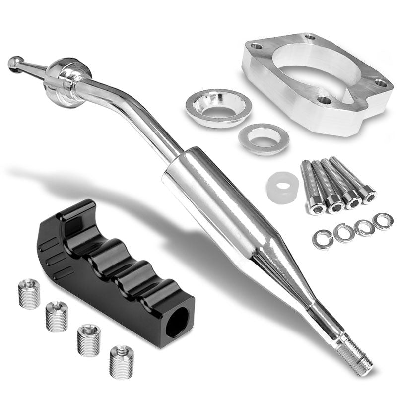 Manzo Short Shifter+Black Pistol Grip Shift Knob For 83-87 Corolla GTS AE86 MT-Shifter Components-BuildFastCar