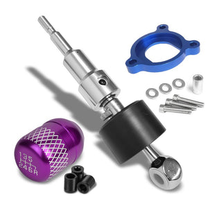 Megan Short Shifter+Purple Net/White 6-Speed Knob For 03-08 Nissan 350Z Z33 MT-Shifter Components-BuildFastCar
