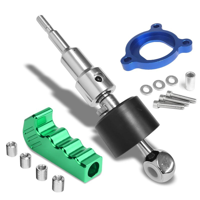 Megan Short Throw Shifter+Green Pistol Grip Knob For 03-08 Nissan 350Z Z33 MT-Shifter Components-BuildFastCar
