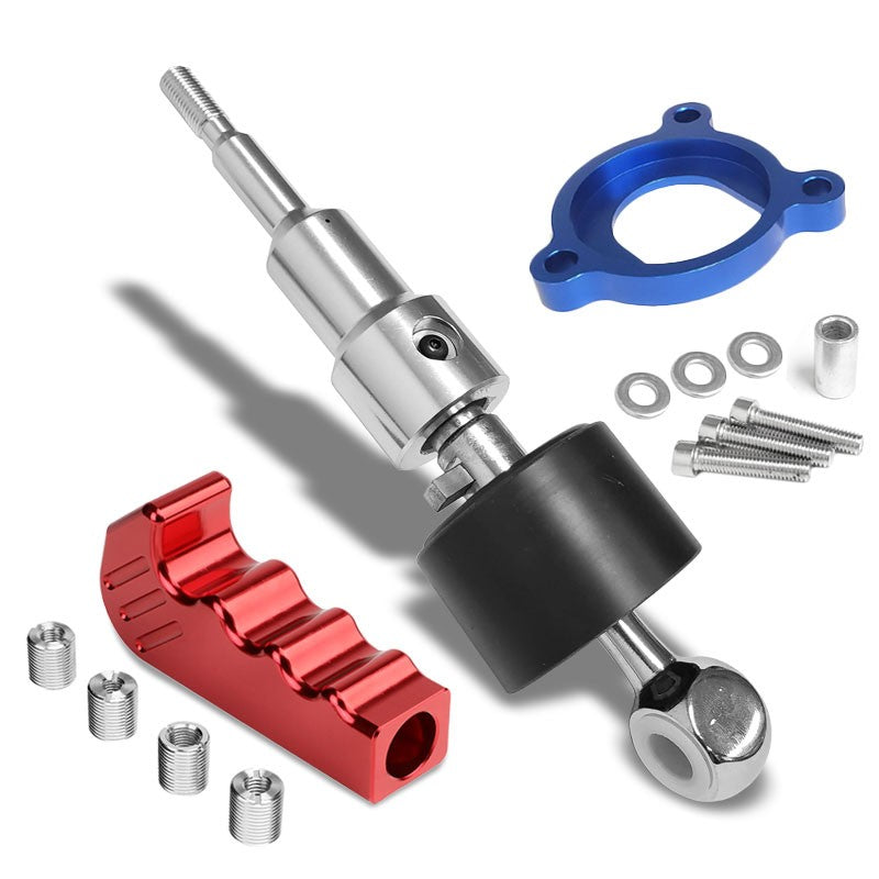 Megan Short Throw Shifter+Red Pistol Grip Knob For 03-08 Nissan 350Z Z33 MT-Shifter Components-BuildFastCar