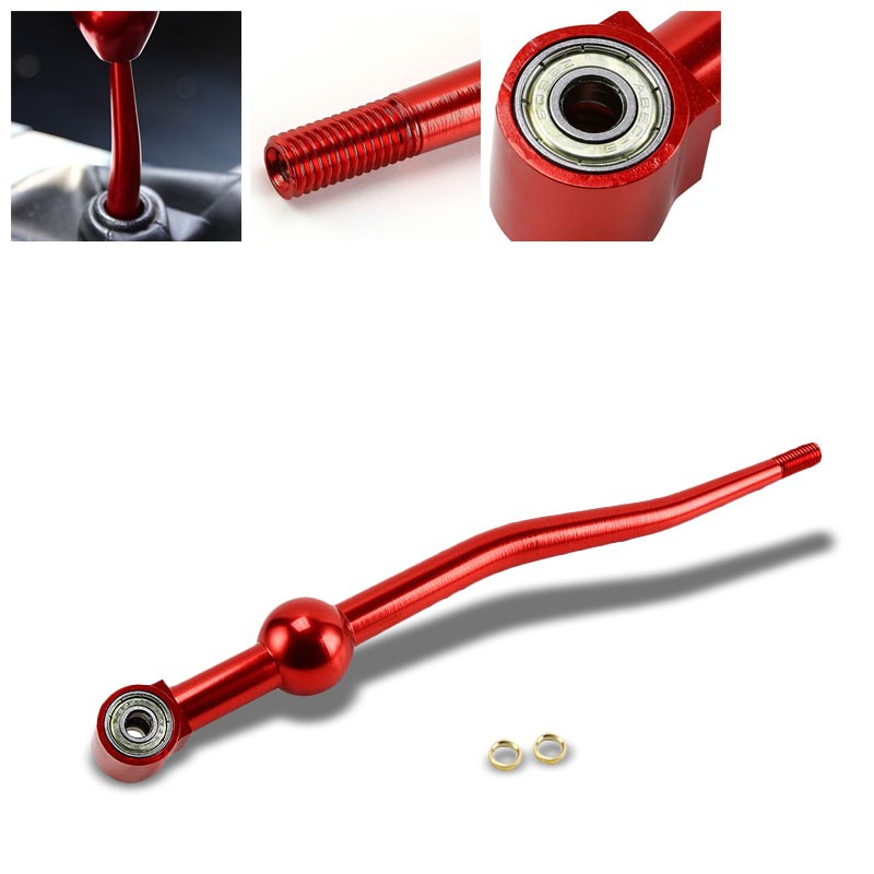Red Aluminum Short Dual Bend Shifter for Honda/Acura 88-01 Civic/Integra-Interior-BuildFastCar