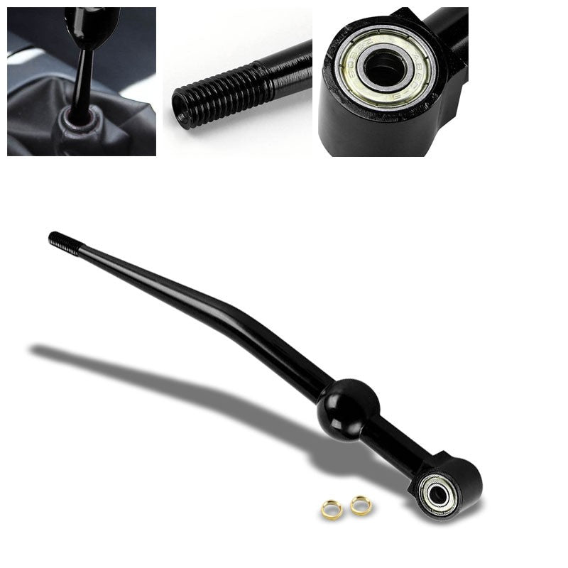 Black Aluminum Short Single Bend Shifter for Honda/Acura 88-01 Civic/Integra-Interior-BuildFastCar