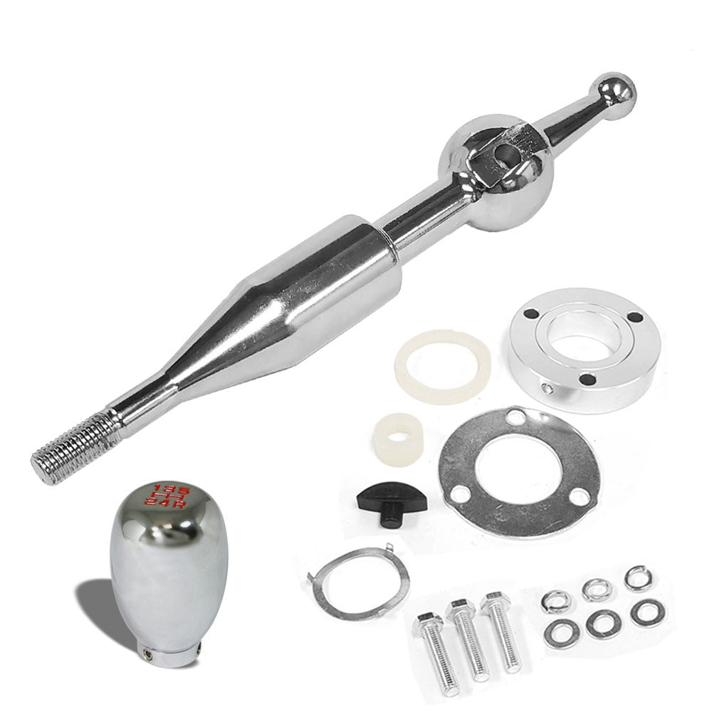 Manzo Short Throw Shifter+Chrome Type-R Style Shift Knob For 90-97 Miata MX-5