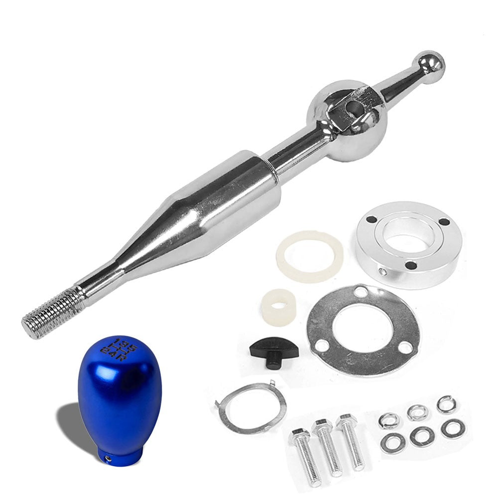 Manzo Short Throw Shifter+Blue Type-R Style Shift Knob For 90-97 Miata MX-5