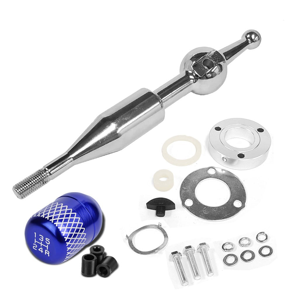 Manzo Short Throw Shifter+Blue Netted Style Shift Knob For 90-97 Miata MX-5