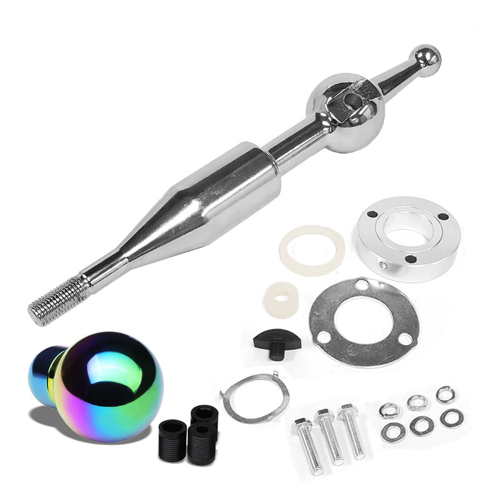 Manzo Short Throw Shifter+Iridium Clear Pattern Ball Shift Knob For 90-97 Miata