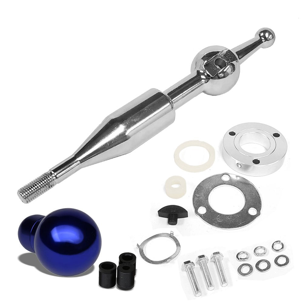 Manzo Short Throw Shifter+Blue Clear Pattern Ball Shift Knob For 90-97 Miata MX5
