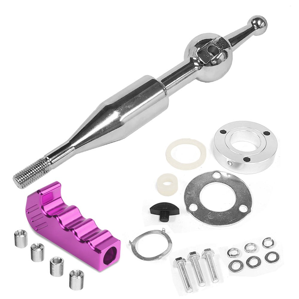 Manzo Short Throw Shifter+Purple Pistol Grip Shift Knob For 90-97 Miata MX-5