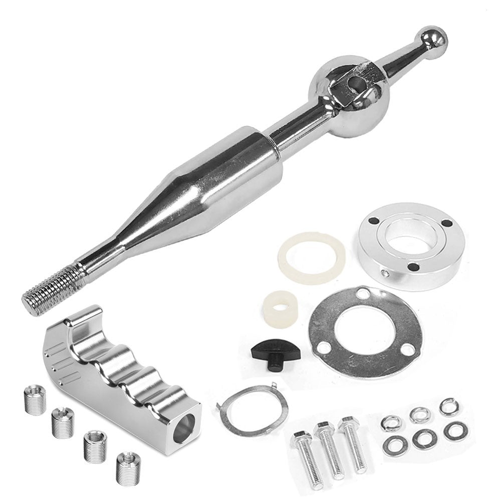 Manzo Short Throw Shifter+Silver Pistol Grip Shift Knob For 90-97 Miata MX-5