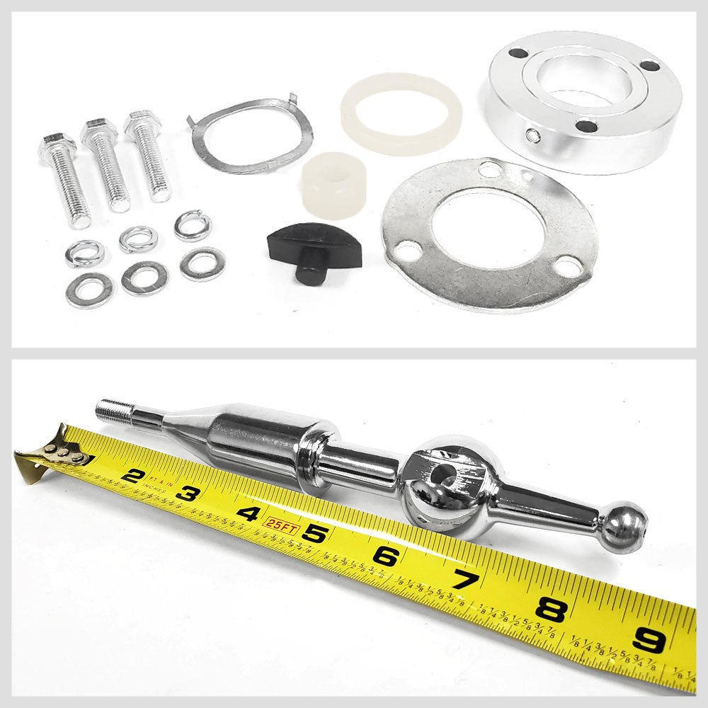Manzo Short Throw Shifter+Silver Netted Style Shift Knob For 90-97 Miata MX-5