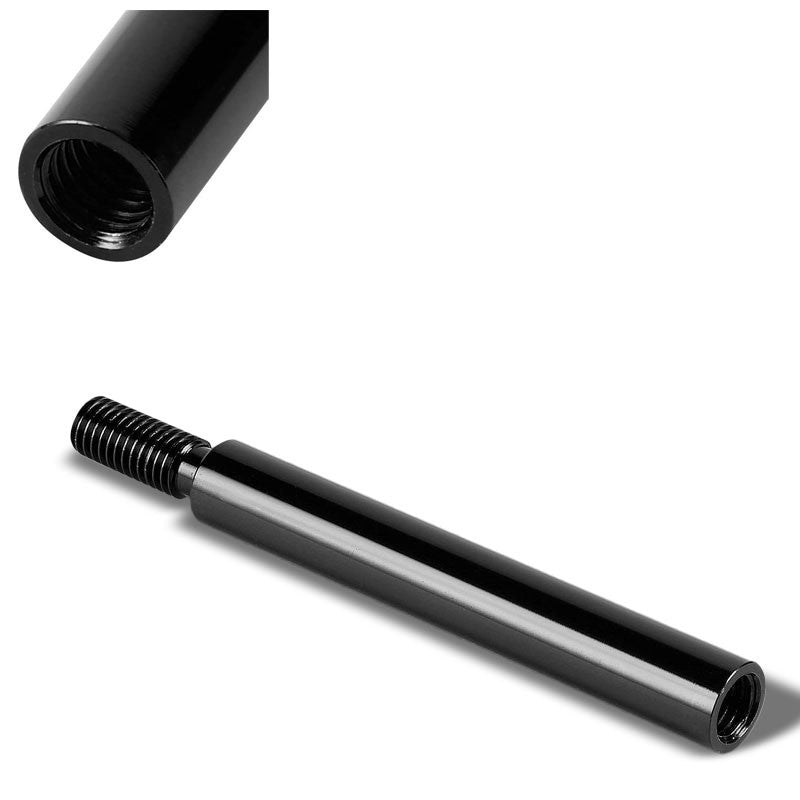 Black Aluminum M10 x 1.5 Manual Shifter Lever/Shift Knob 3.75" Type 1 Extension-Interior-BuildFastCar