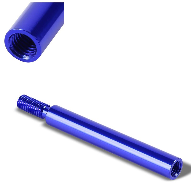 Blue Aluminum M10 x 1.5 Manual Shifter Lever/Shift Knob 3.75" Type 1 Extension-Interior-BuildFastCar