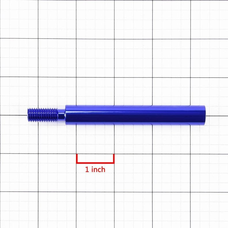 Blue Aluminum M10 x 1.5 Manual Shifter Lever/Shift Knob 3.75" Type 1 Extension-Interior-BuildFastCar
