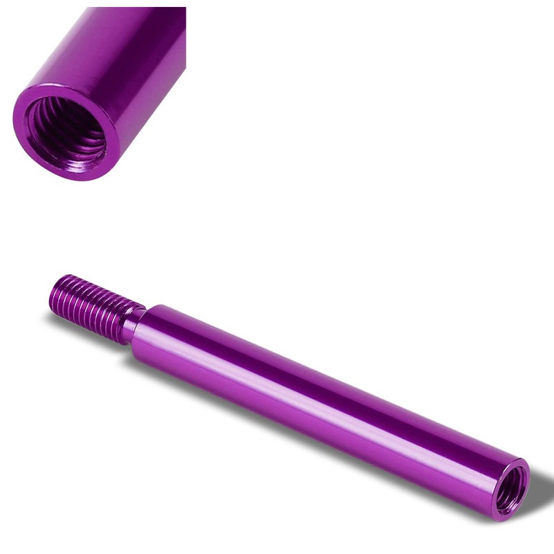 Purple Aluminum M10 x 1.5 Manual Shifter Lever/Shift Knob 3.75" Type 1 Extension-Interior-BuildFastCar
