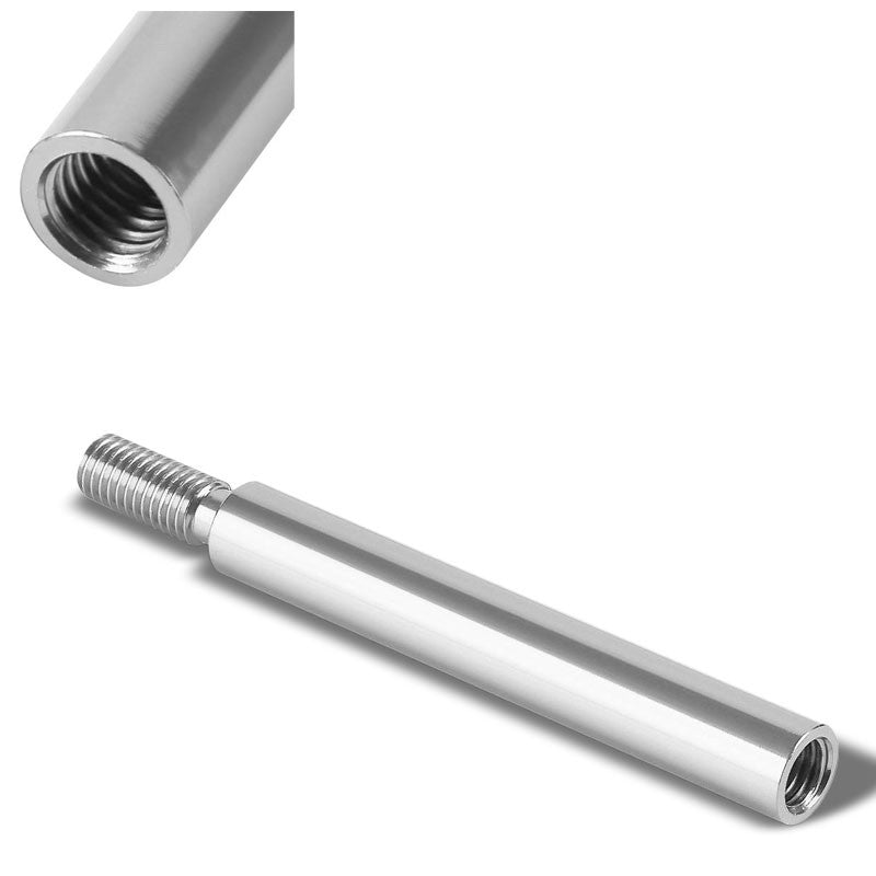 Silver Aluminum M10 x 1.5 Manual Shifter Lever/Shift Knob 3.75" Type 1 Extension-Interior-BuildFastCar