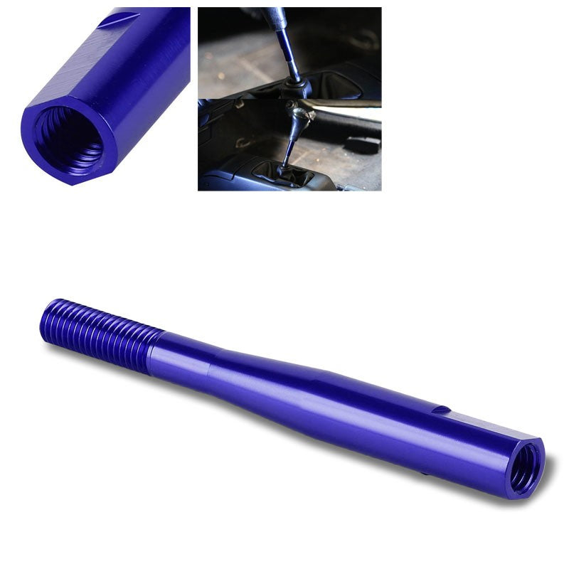 Blue Aluminum M10 x 1.5 Manual Shifter Lever/Shift Knob 3.5" Type 2 Extension-Interior-BuildFastCar