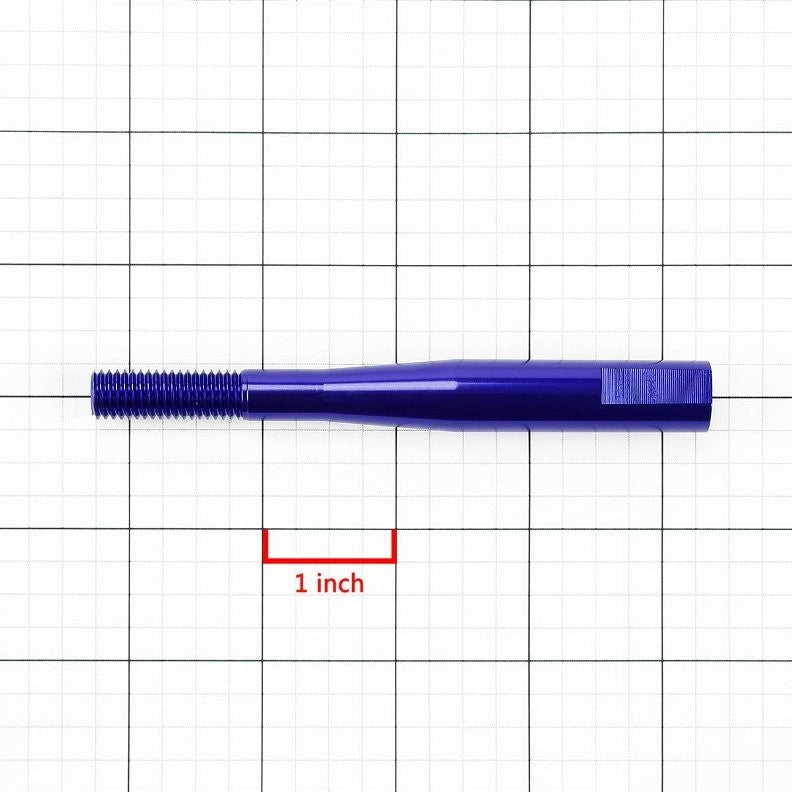 Blue Aluminum M10 x 1.5 Manual Shifter Lever/Shift Knob 3.5" Type 2 Extension-Interior-BuildFastCar