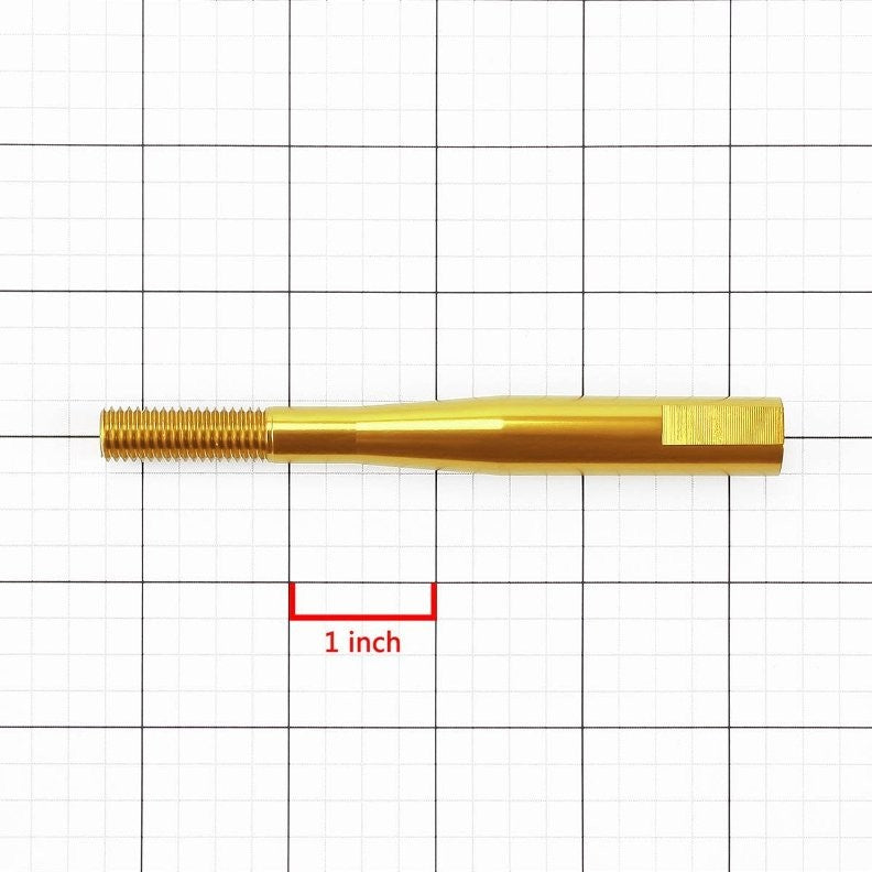Gold Aluminum M10 x 1.5 Manual Shifter Lever/Shift Knob 3.5" Type 2 Extension-Interior-BuildFastCar