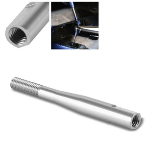 Silver Aluminum M10 x 1.5 Manual Shifter Lever/Shift Knob 3.5" Type 2 Extension-Interior-BuildFastCar