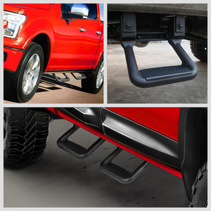 2x Black Universal Die-Cast Aluminum Side Step Nerf Bar for Pickup Turck SUV