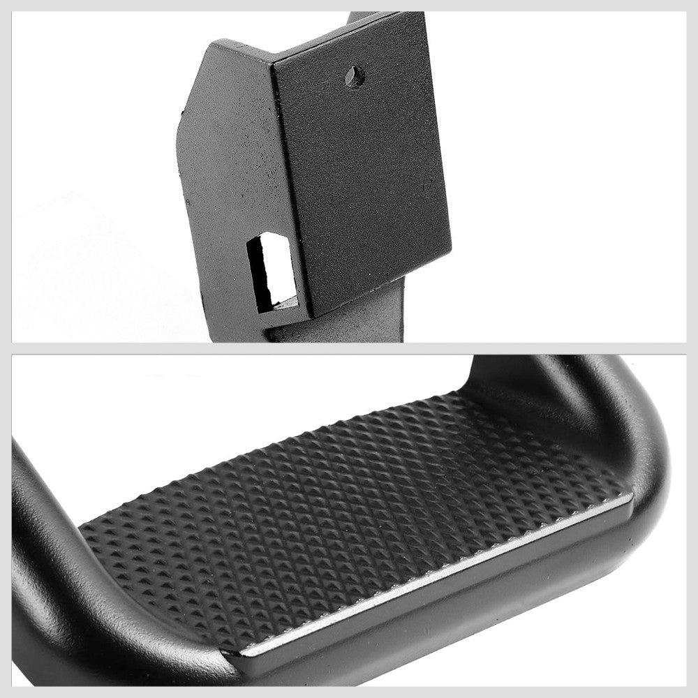 2x Black Universal Die-Cast Aluminum Side Step Nerf Bar for Pickup Turck SUV