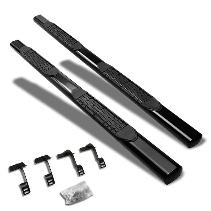 Black Straight Design Running Board Nerf Bar 15+ Ford F-150 Extended Cab BFC-RUNB-4-0887-BK