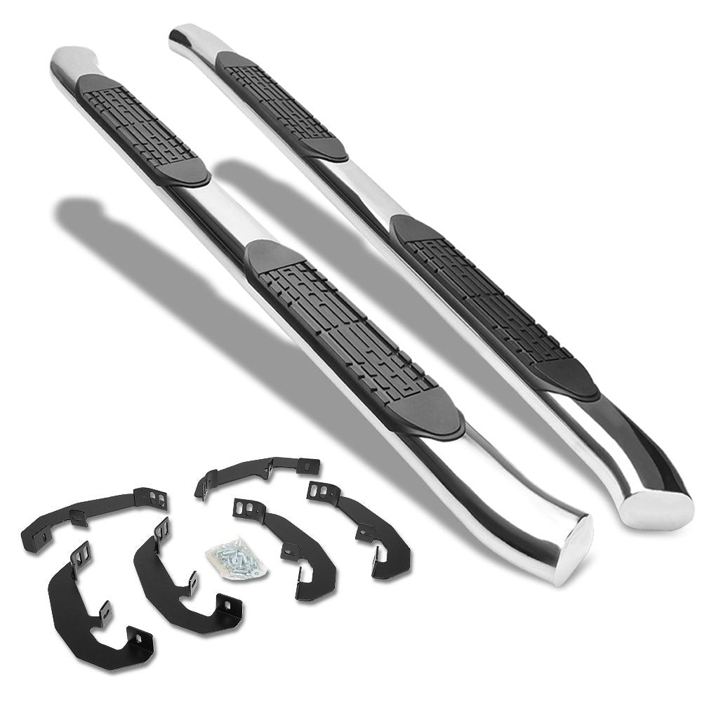 Metal Curved End Oval Running Board Nerf Bar 19+ Silverado T1XX Extended Cab BFC-RUNB-4C-0024-SS