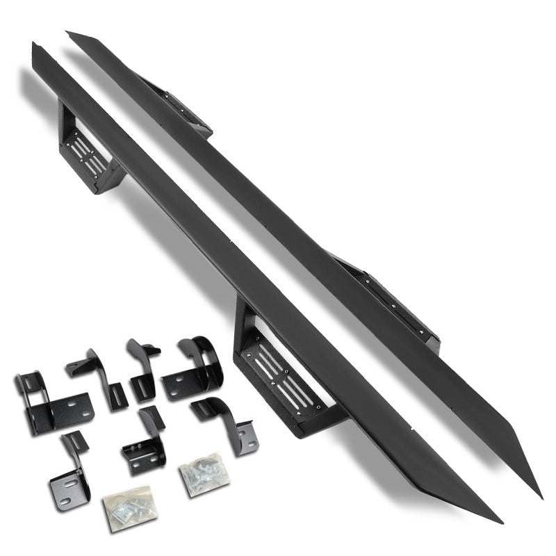 Black Step-Down Running Board Nerf Bar 09-18 Ram/19+ Classic Crew Cab BFC-RUNB-G222-0021