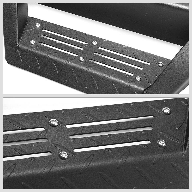 Black Step-Down Running Board Nerf Bar 09-18 Ram/19+ Classic Crew Cab BFC-RUNB-G222-0021